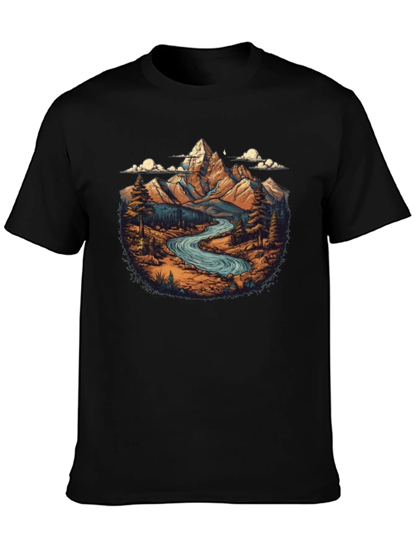 Mountain River Graphic T-Shirt