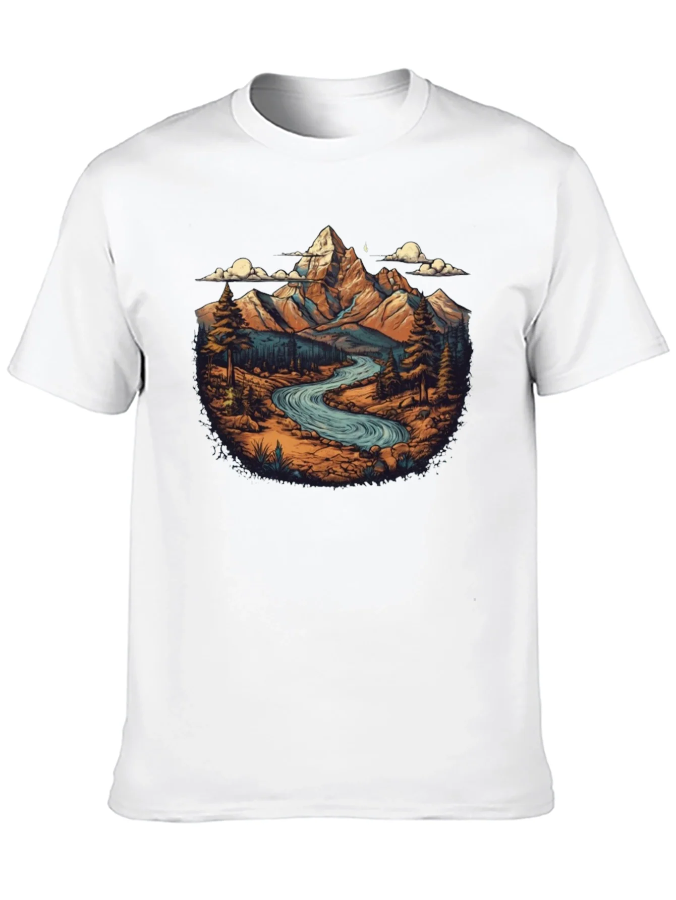 Mountain River Graphic T-Shirt