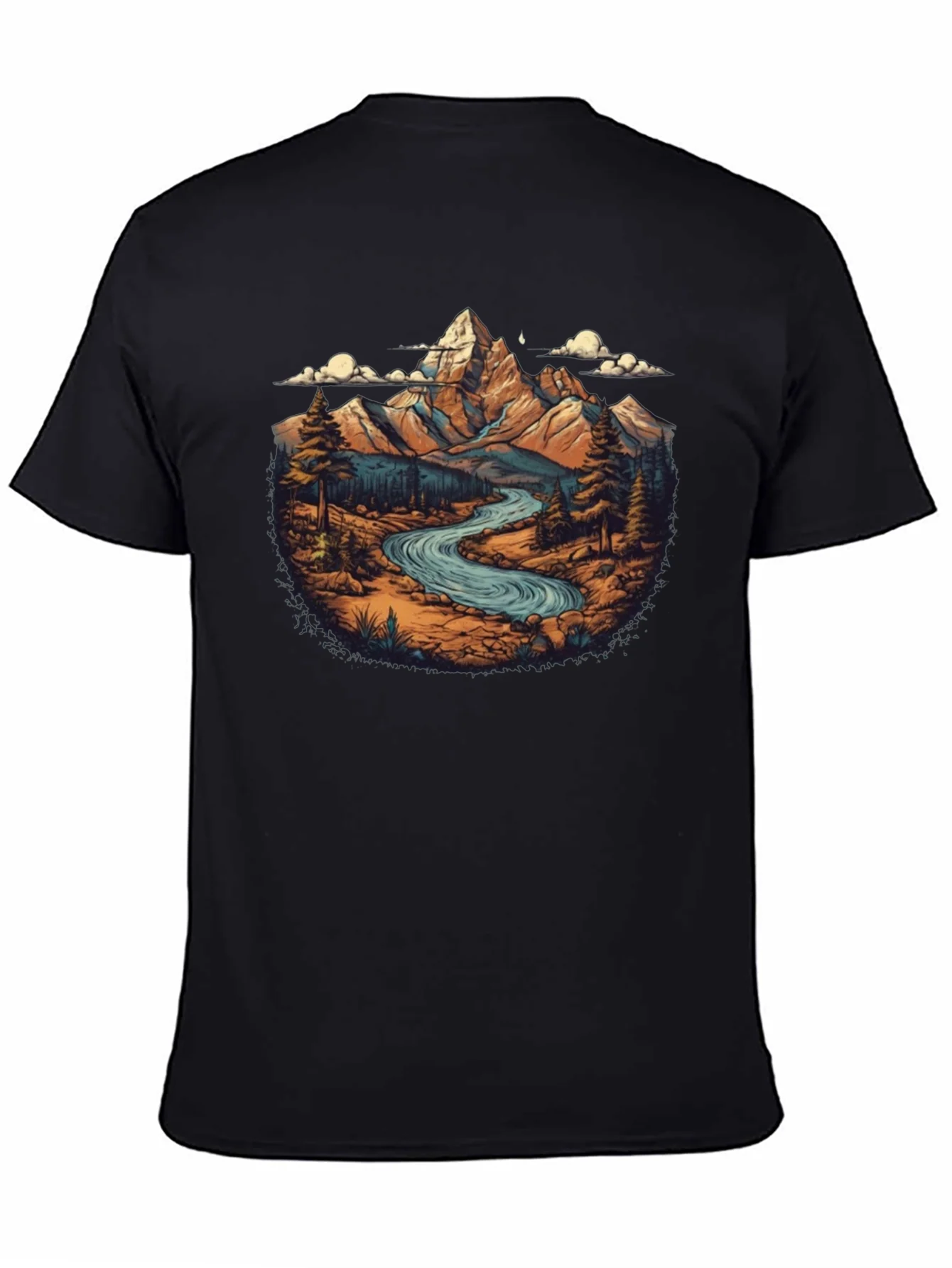 Mountain River Graphic T-Shirt