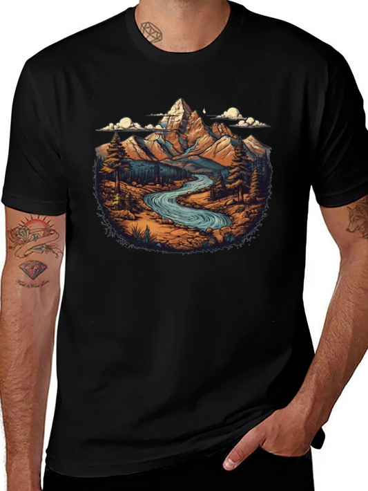 Mountain River Graphic T-Shirt