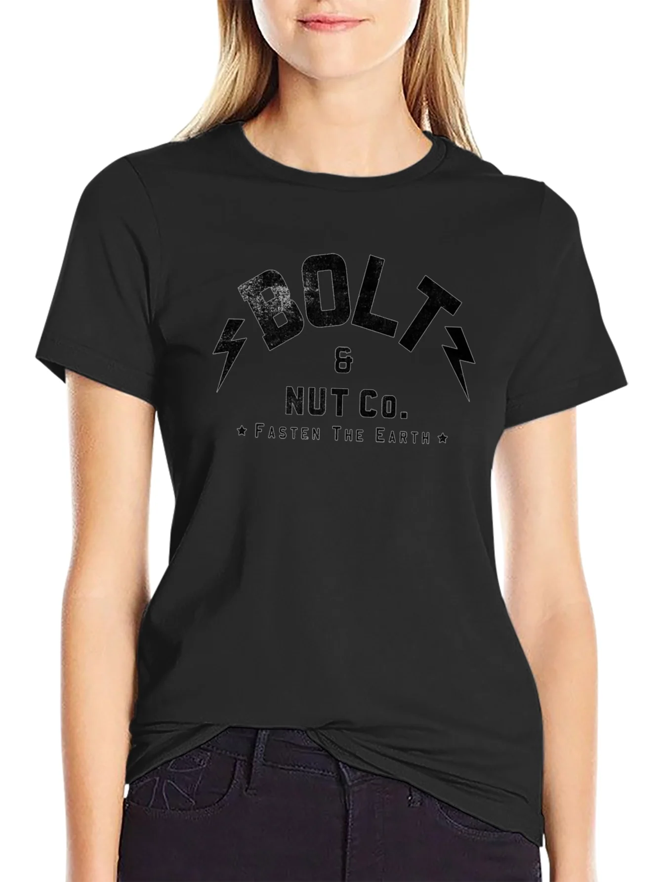 Bolt & Nut Co. Black Graphic T-Shirt