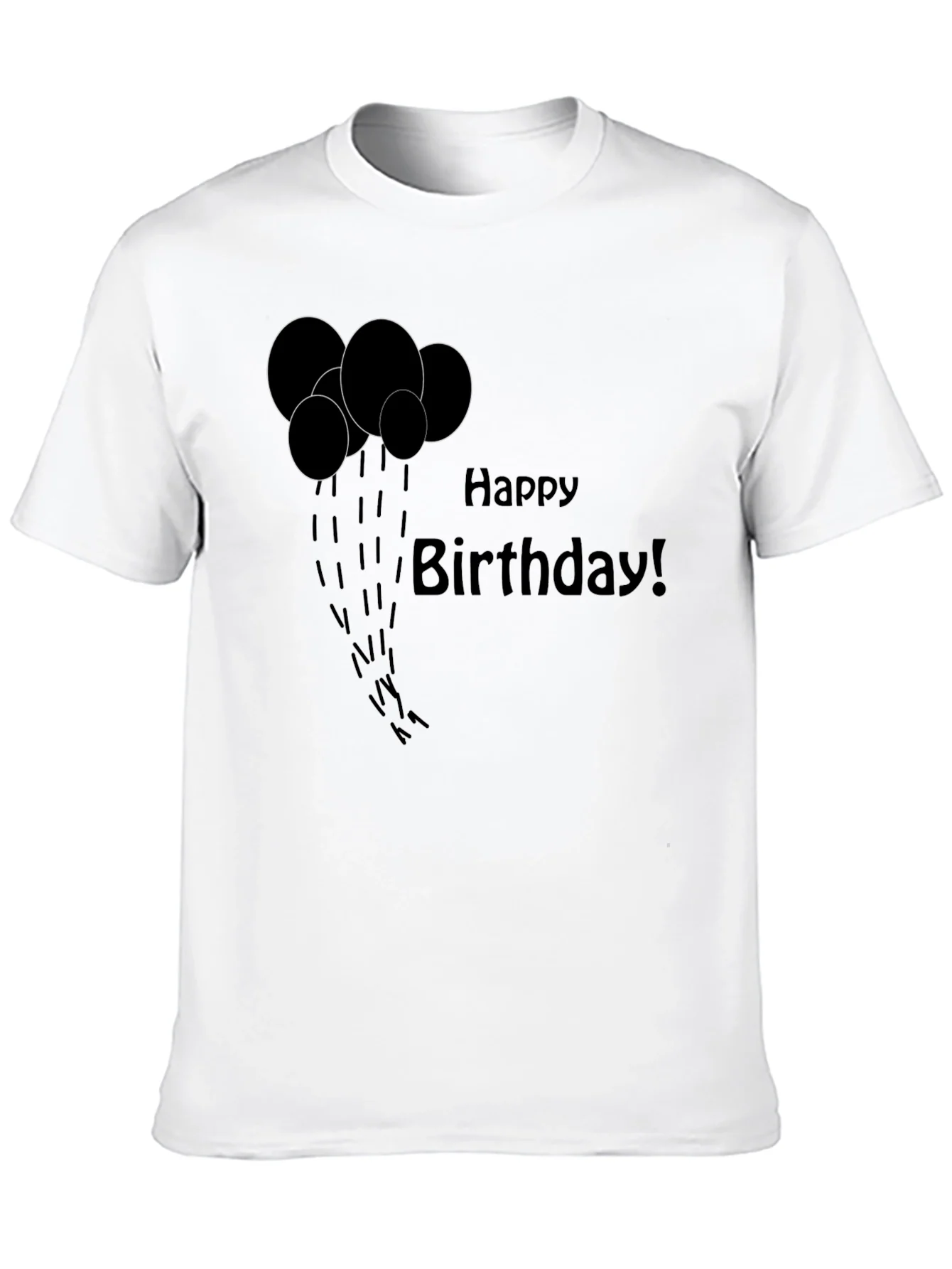 Happy Birthday Black Graphic T-Shirt