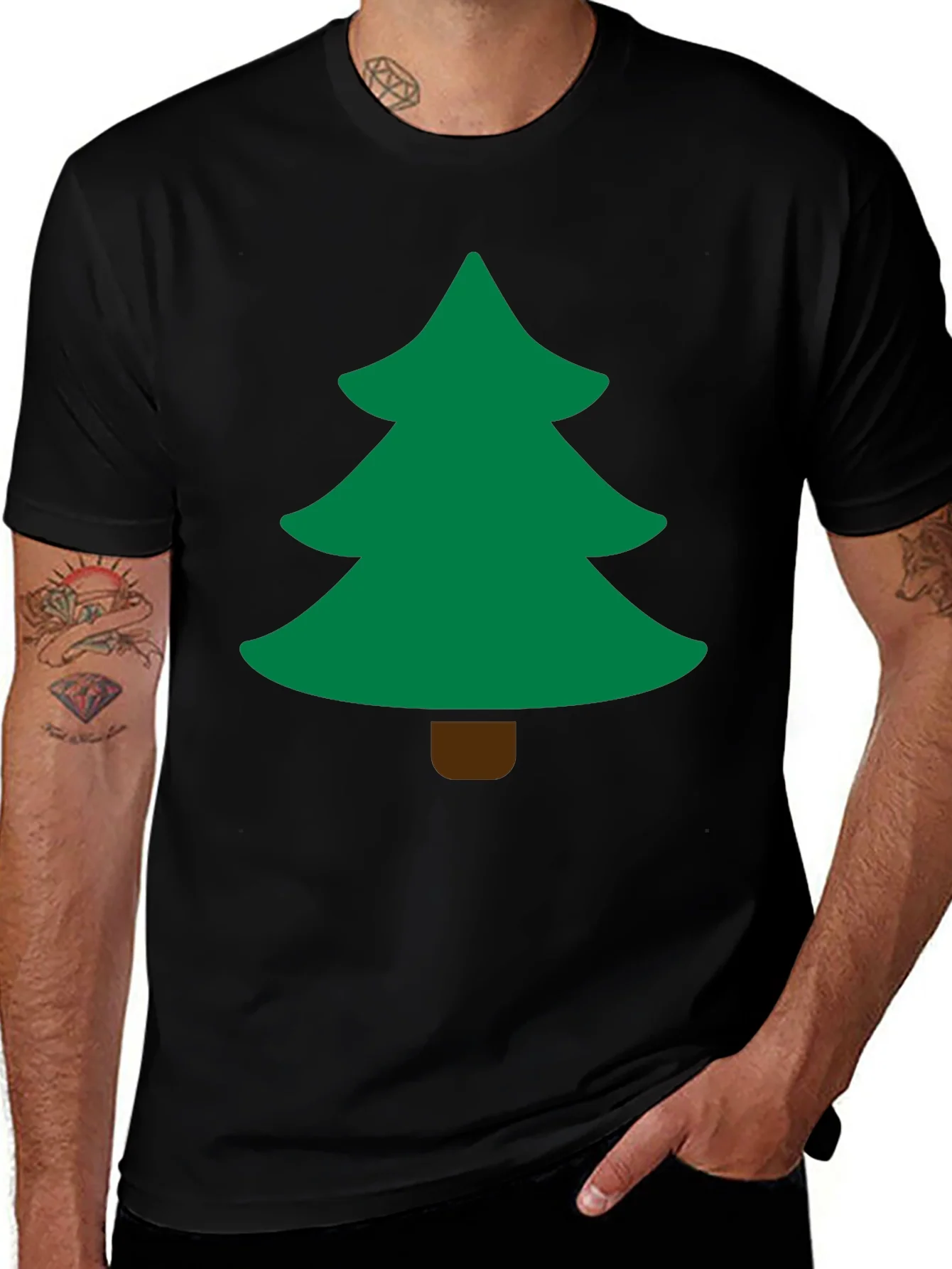Festive Holiday Tree Graphic T-Shirt