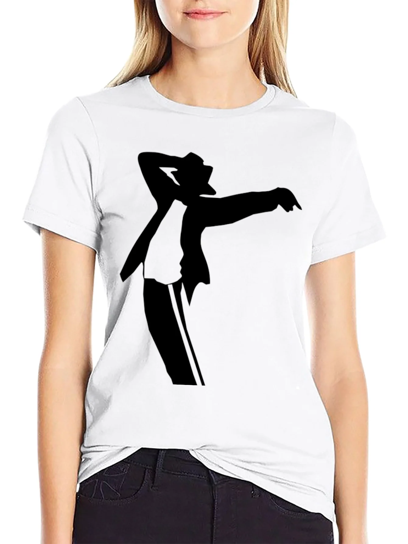 Michael Jackson Silhouette Black Graphic T-Shirt