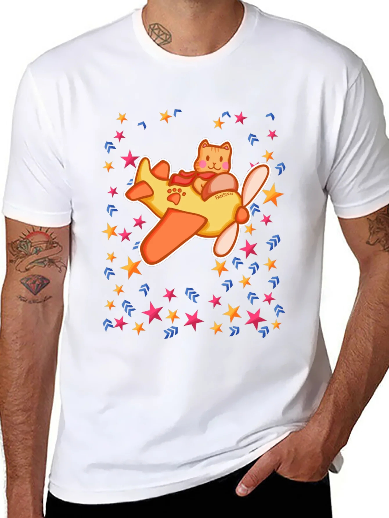 Cat Pilot T-Shirt - Fun Whimsical Design