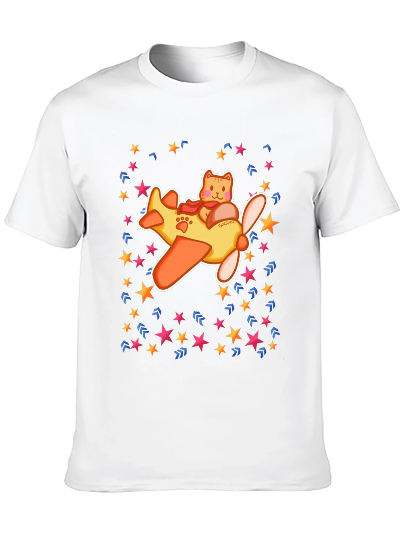 Cat Pilot T-Shirt - Fun Whimsical Design