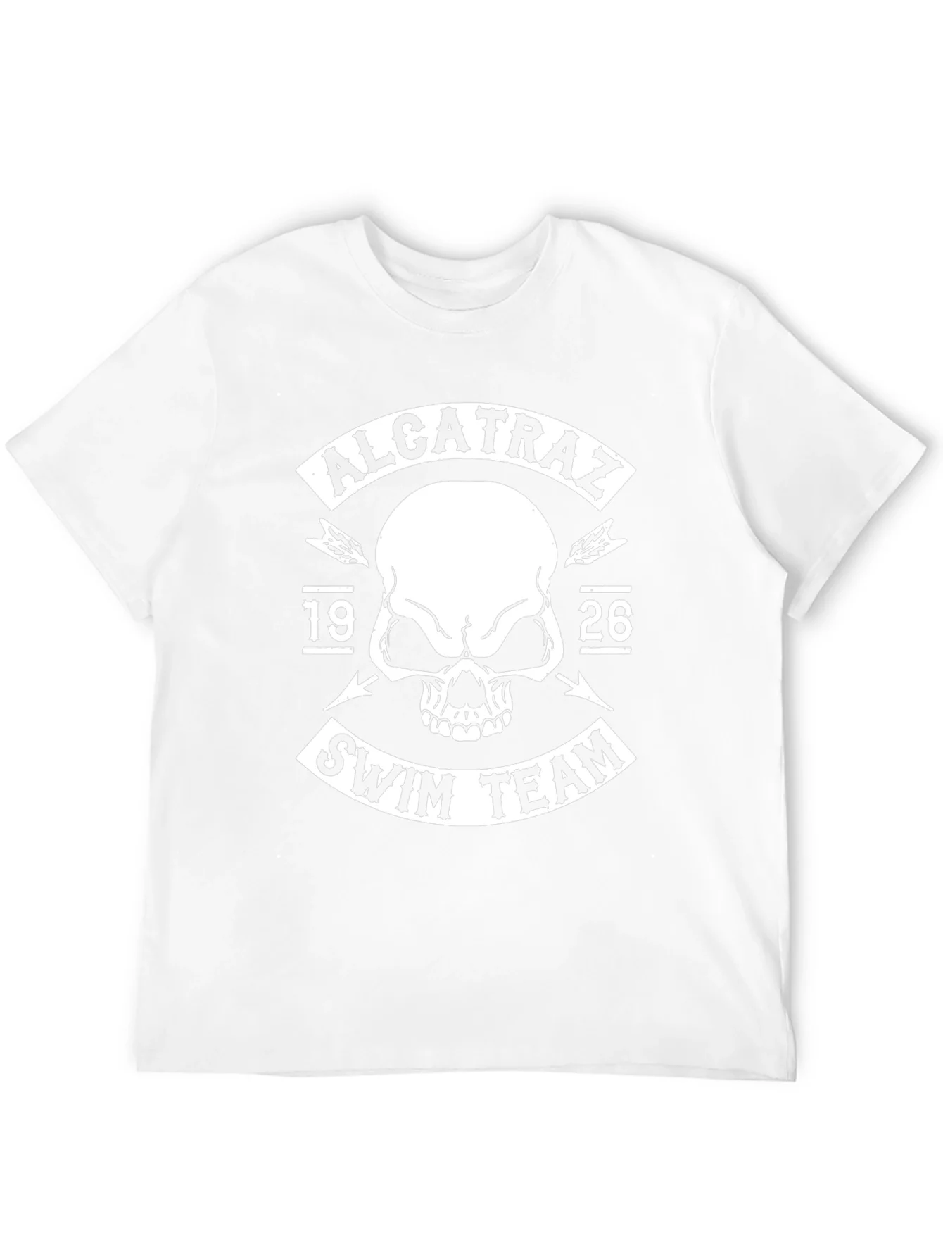 Alcatraz Swim Team Black T-Shirt - Skull Graphic