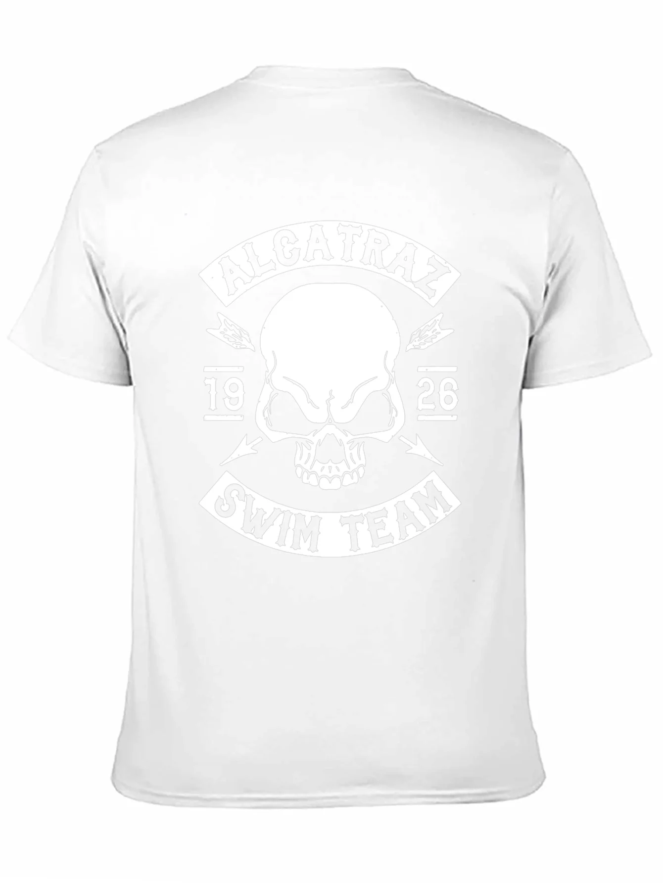 Alcatraz Swim Team Black T-Shirt - Skull Graphic