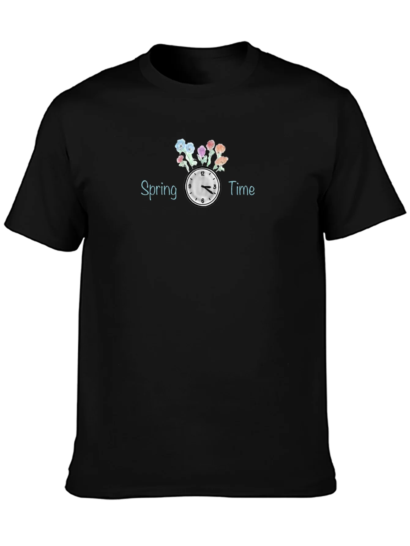 Spring Time Floral Clock T-Shirt