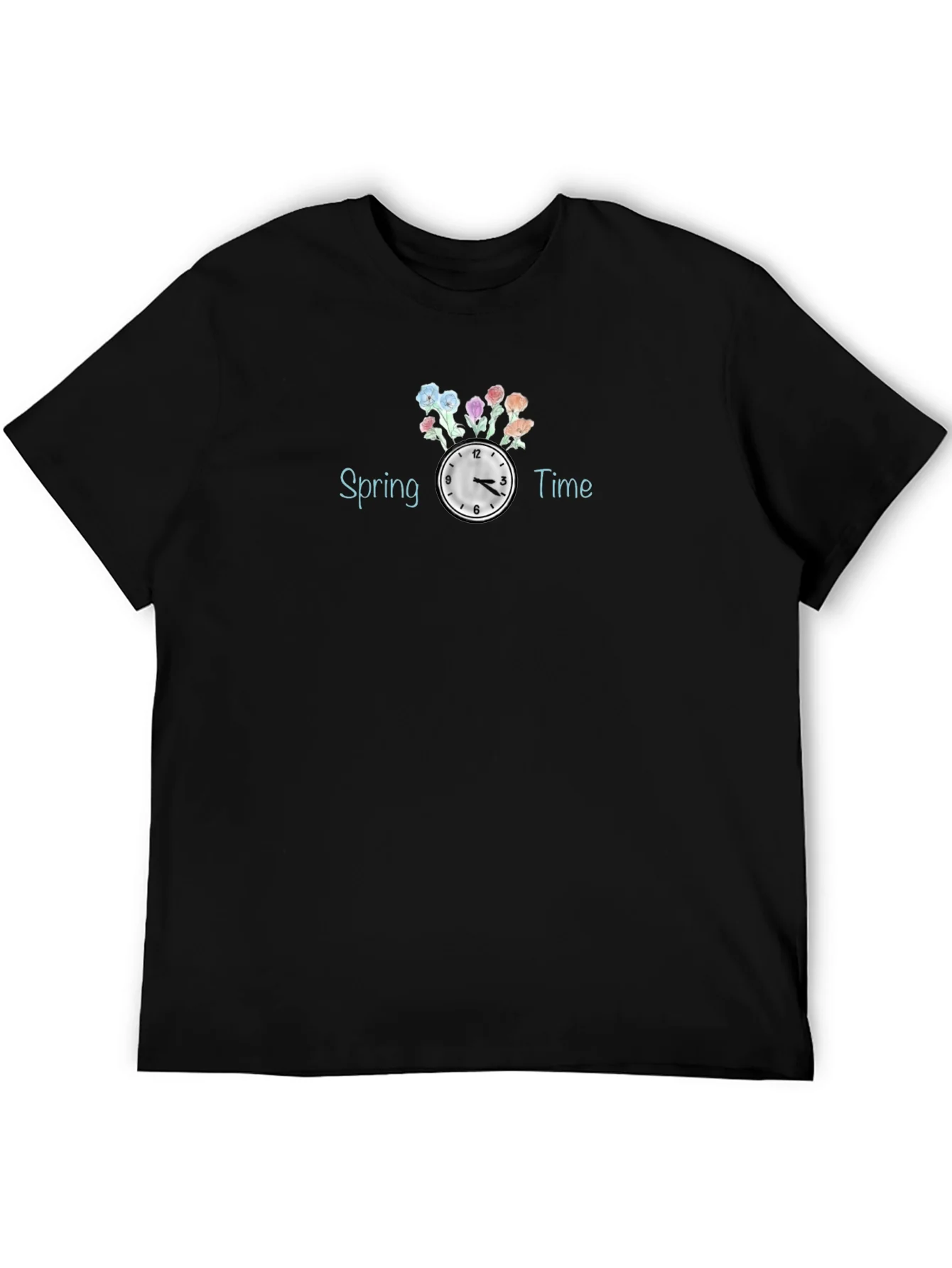 Spring Time Floral Clock T-Shirt