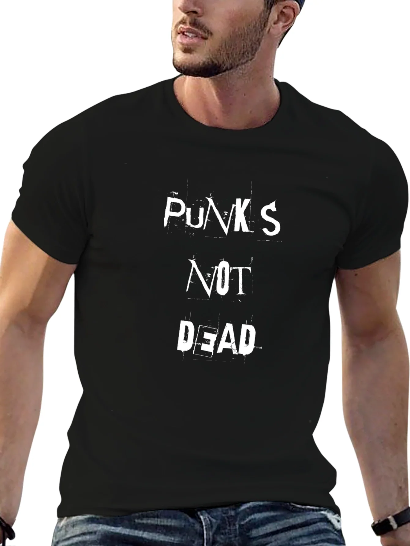 Punks Not Dead Graphic Tee - Black