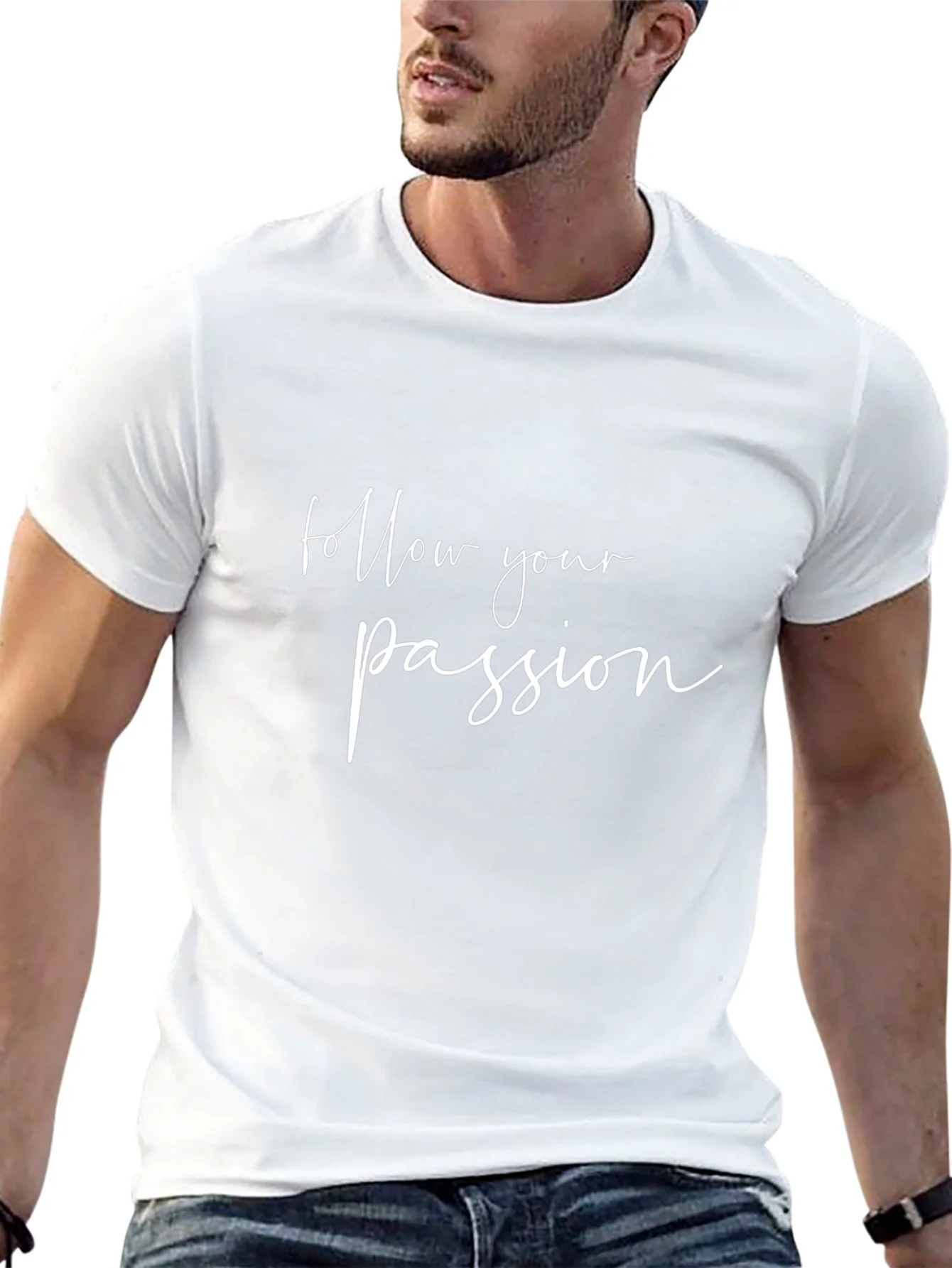 Follow Your Passion Black Graphic Tee