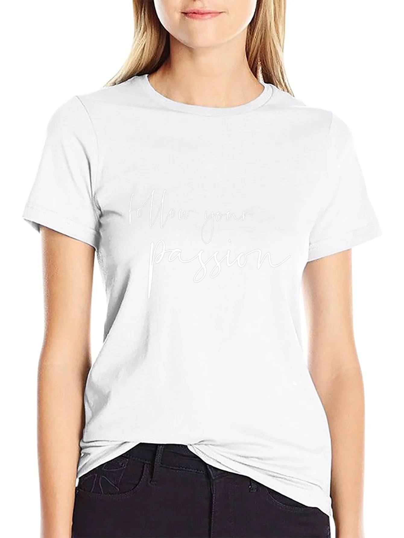 Follow Your Passion Black Graphic Tee
