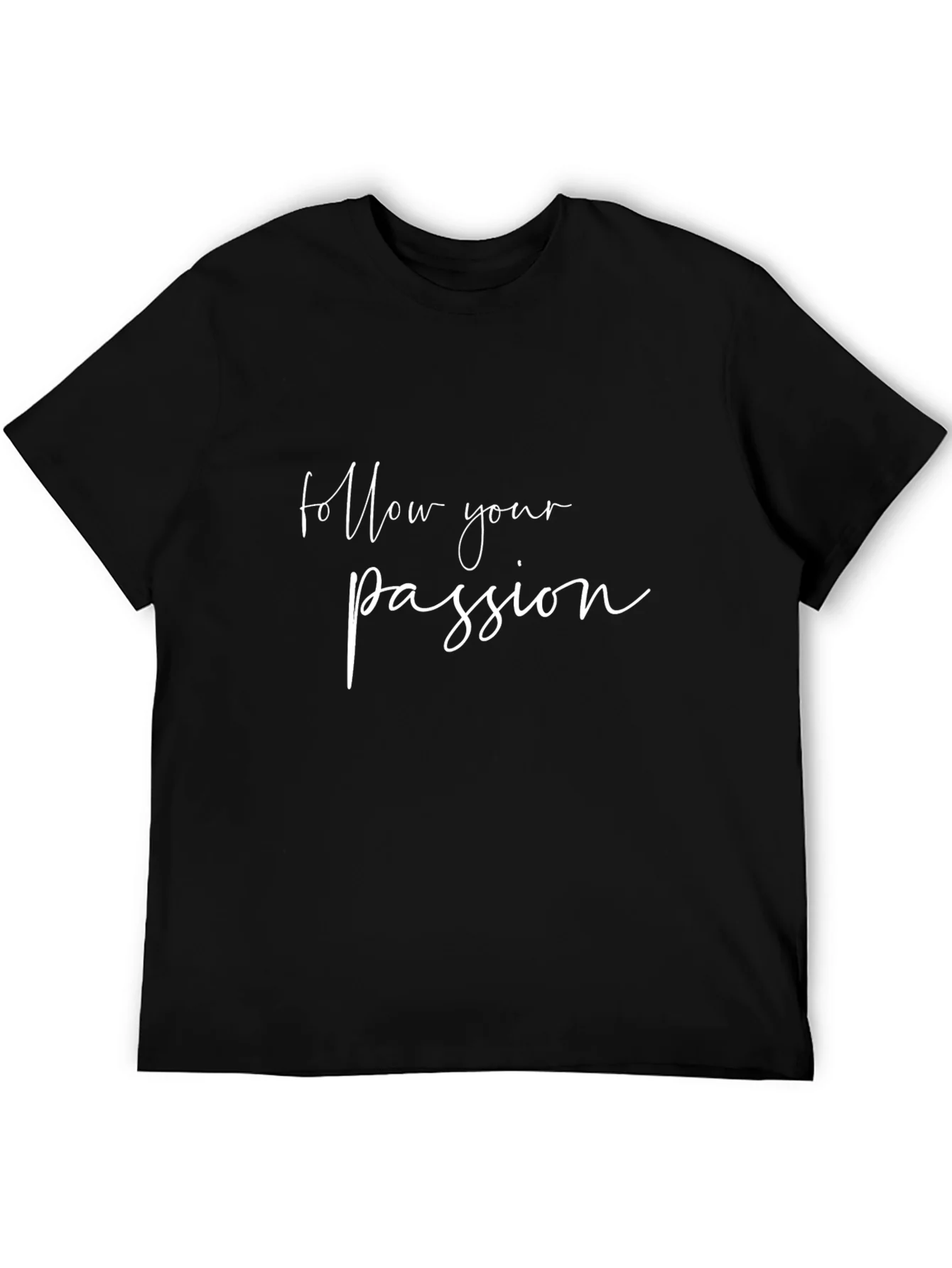 Follow Your Passion Black Graphic Tee