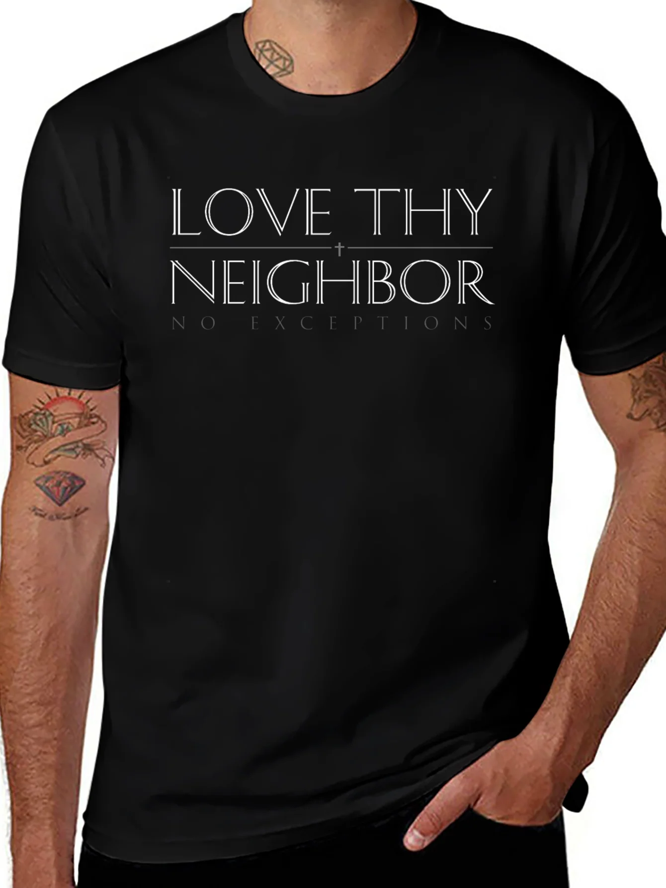 Love Thy Neighbor Black T-Shirt