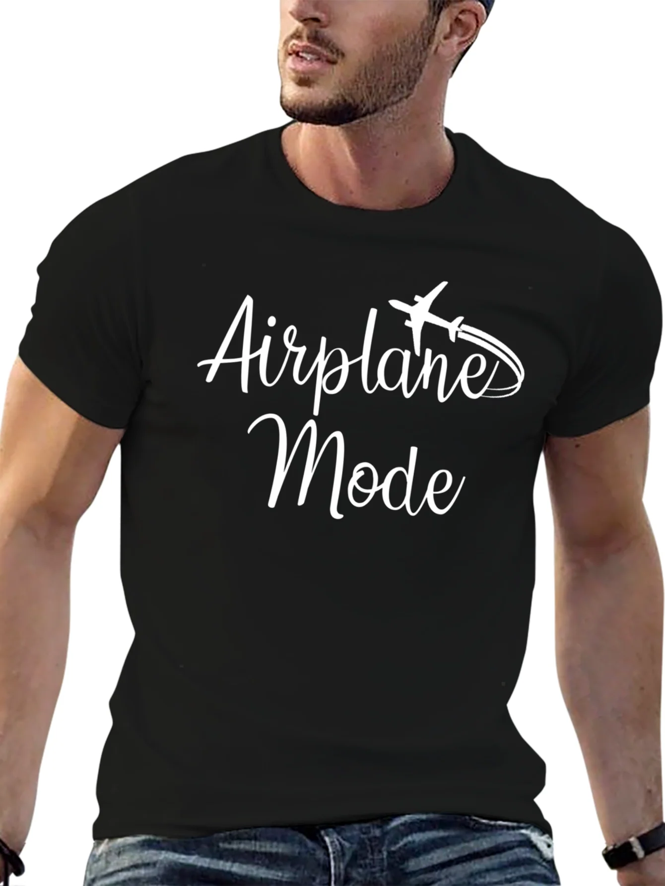 Airplane Mode Black T-Shirt