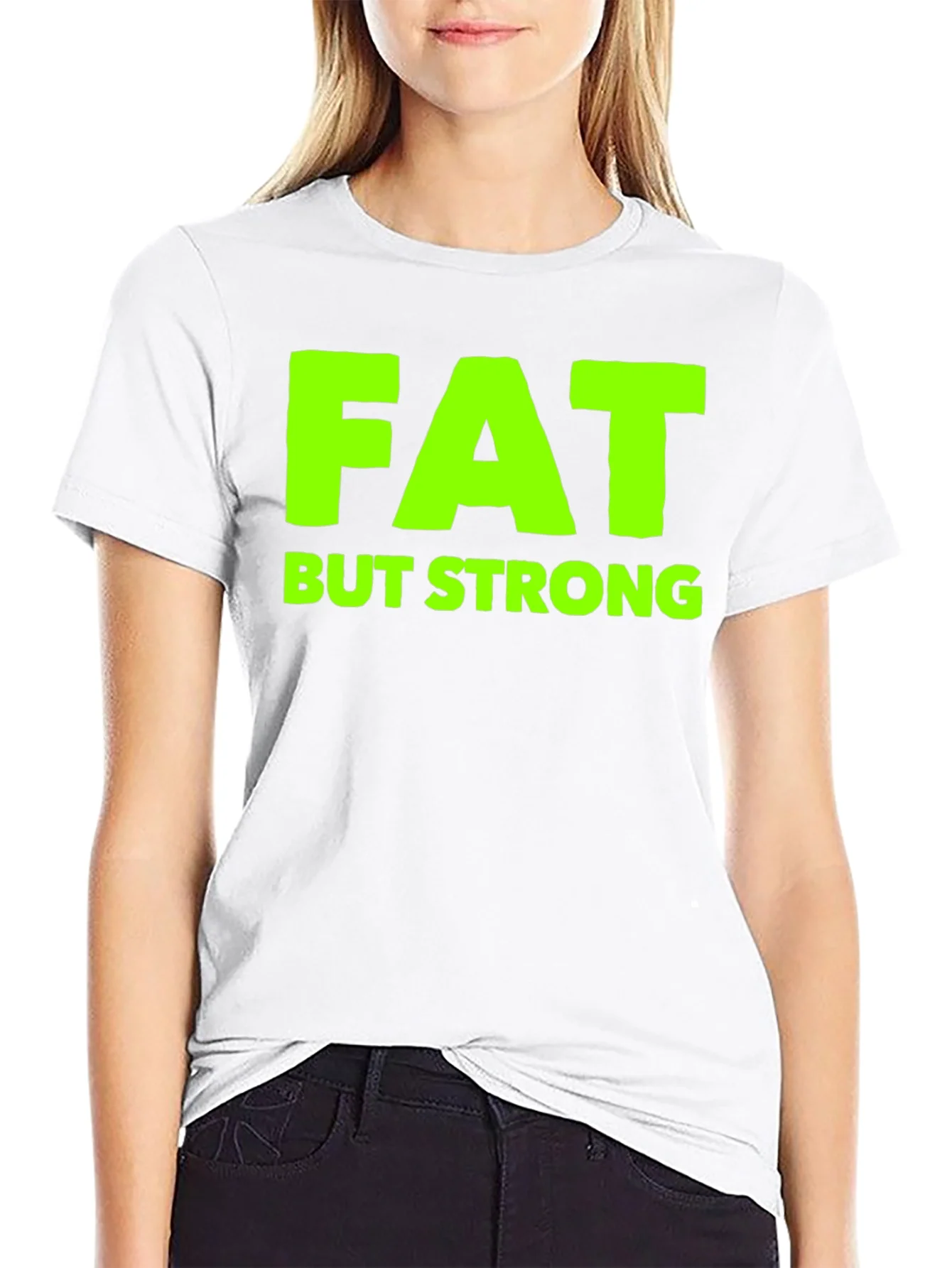 Fat But Strong Graphic Tee - Black