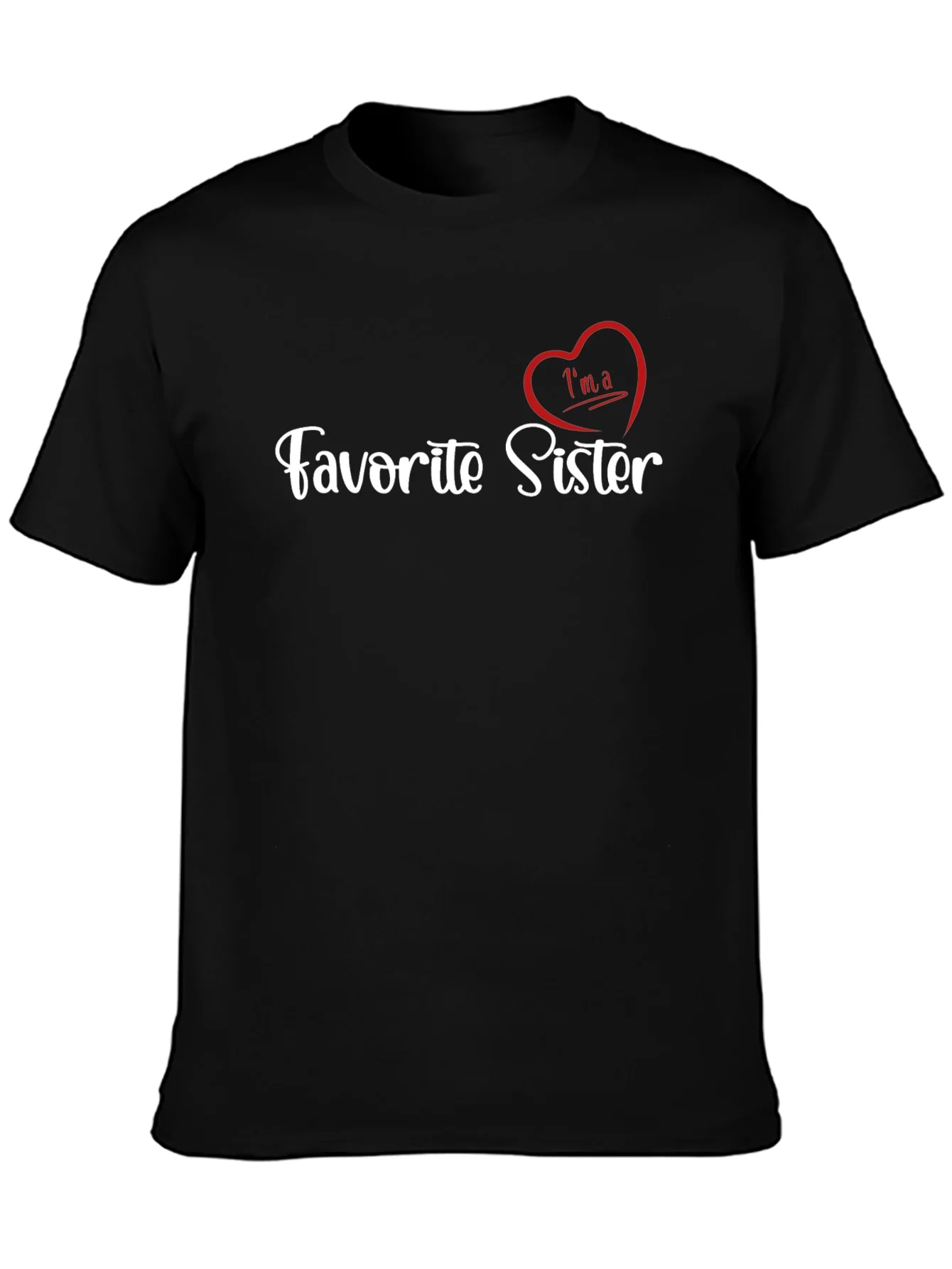 Favorite Sister T-Shirt - Heart Graphic