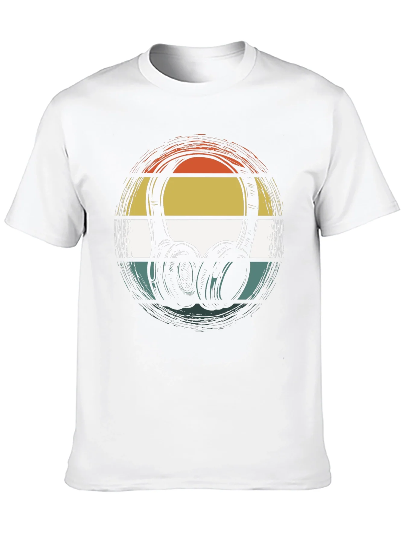 Retro Headphones Graphic Tee - Classic Style