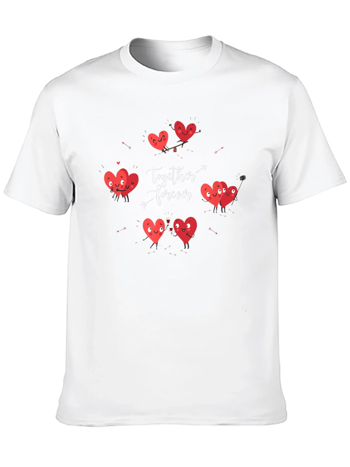 Hearts Together Forever Valentines Day T-Shirt