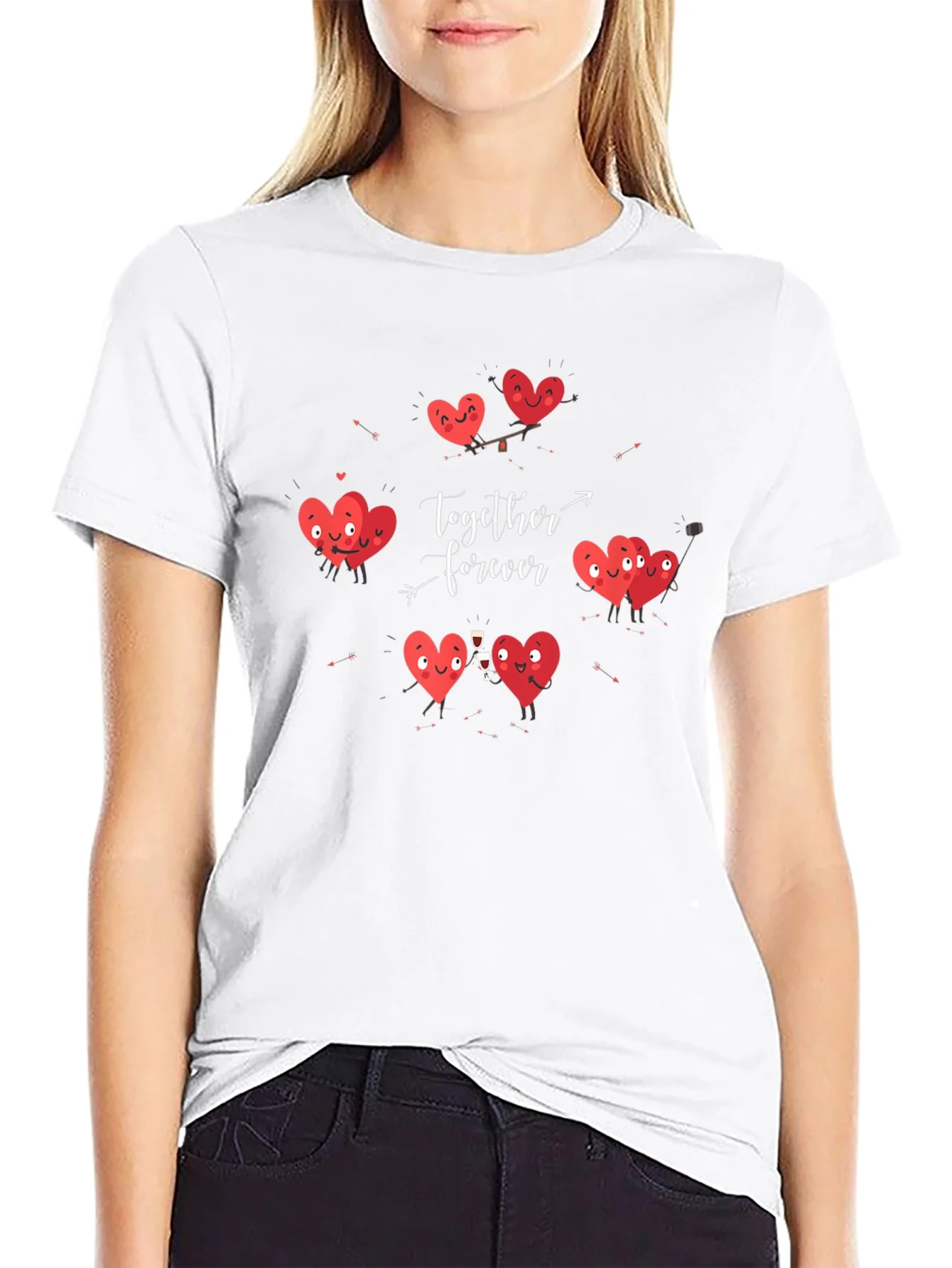 Hearts Together Forever Valentines Day T-Shirt