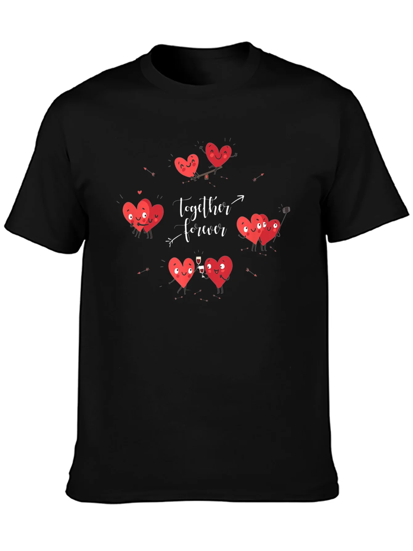 Hearts Together Forever Valentines Day T-Shirt