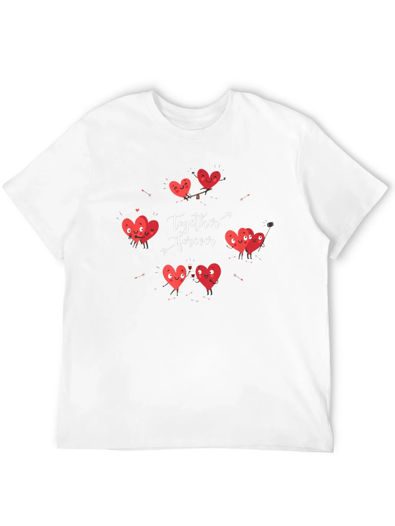 Hearts Together Forever Valentines Day T-Shirt