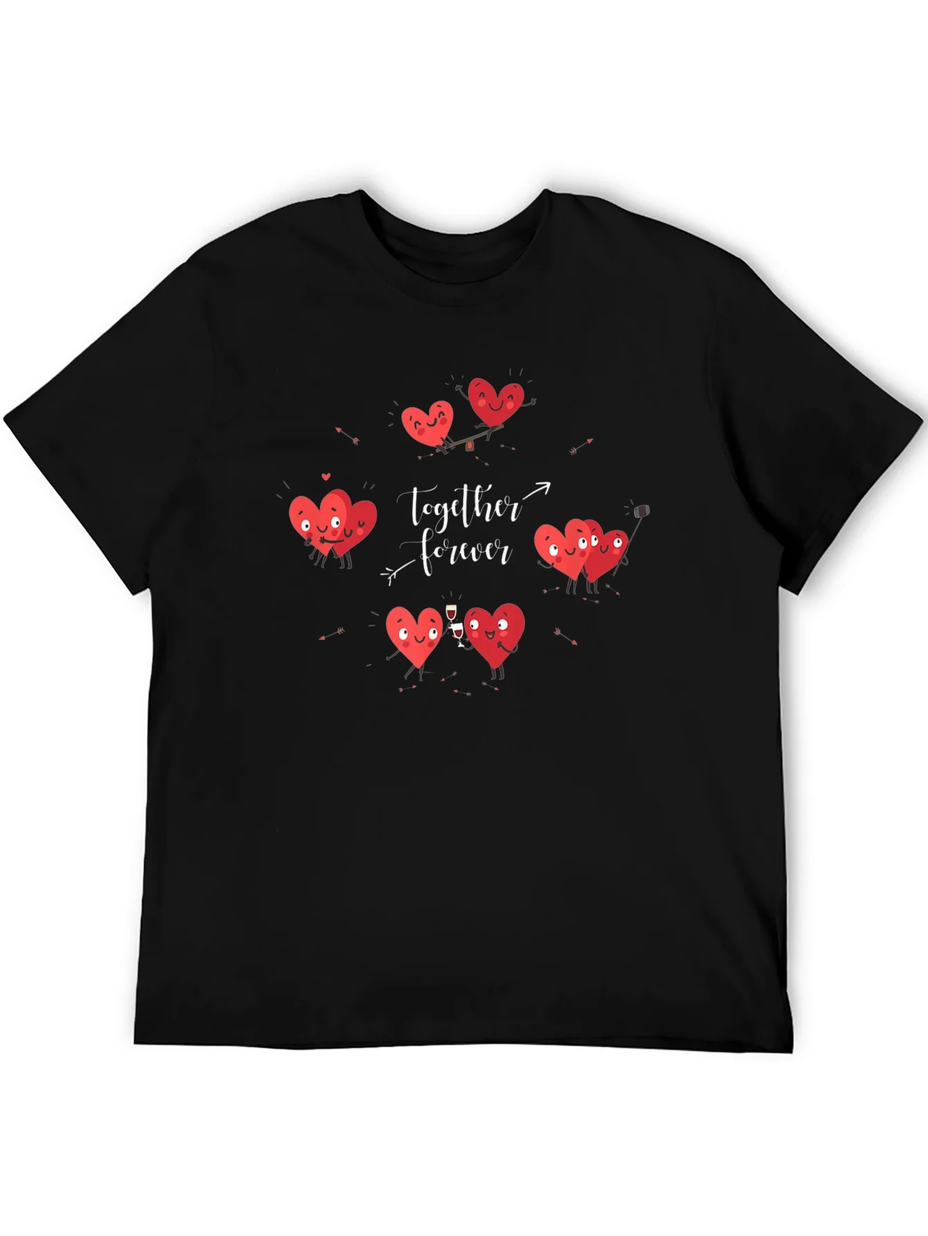 Hearts Together Forever Valentines Day T-Shirt