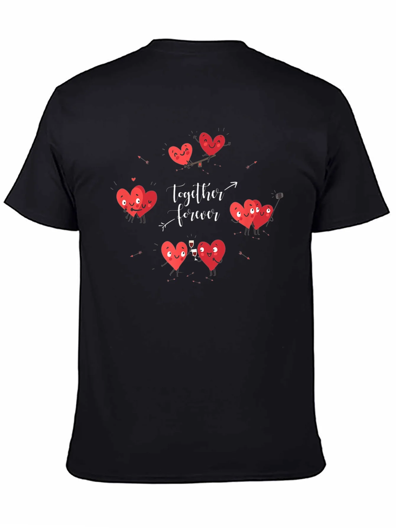 Hearts Together Forever Valentines Day T-Shirt