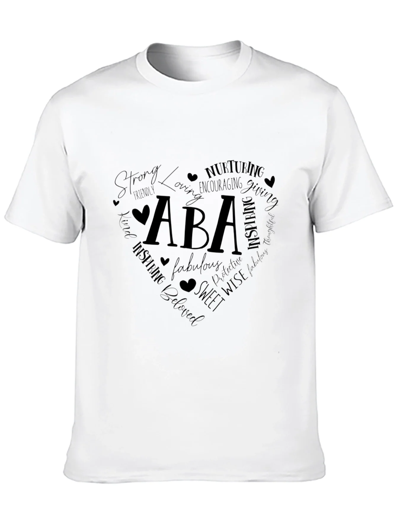 ABA Heart T-Shirt - Loving Nurturing Inspiring