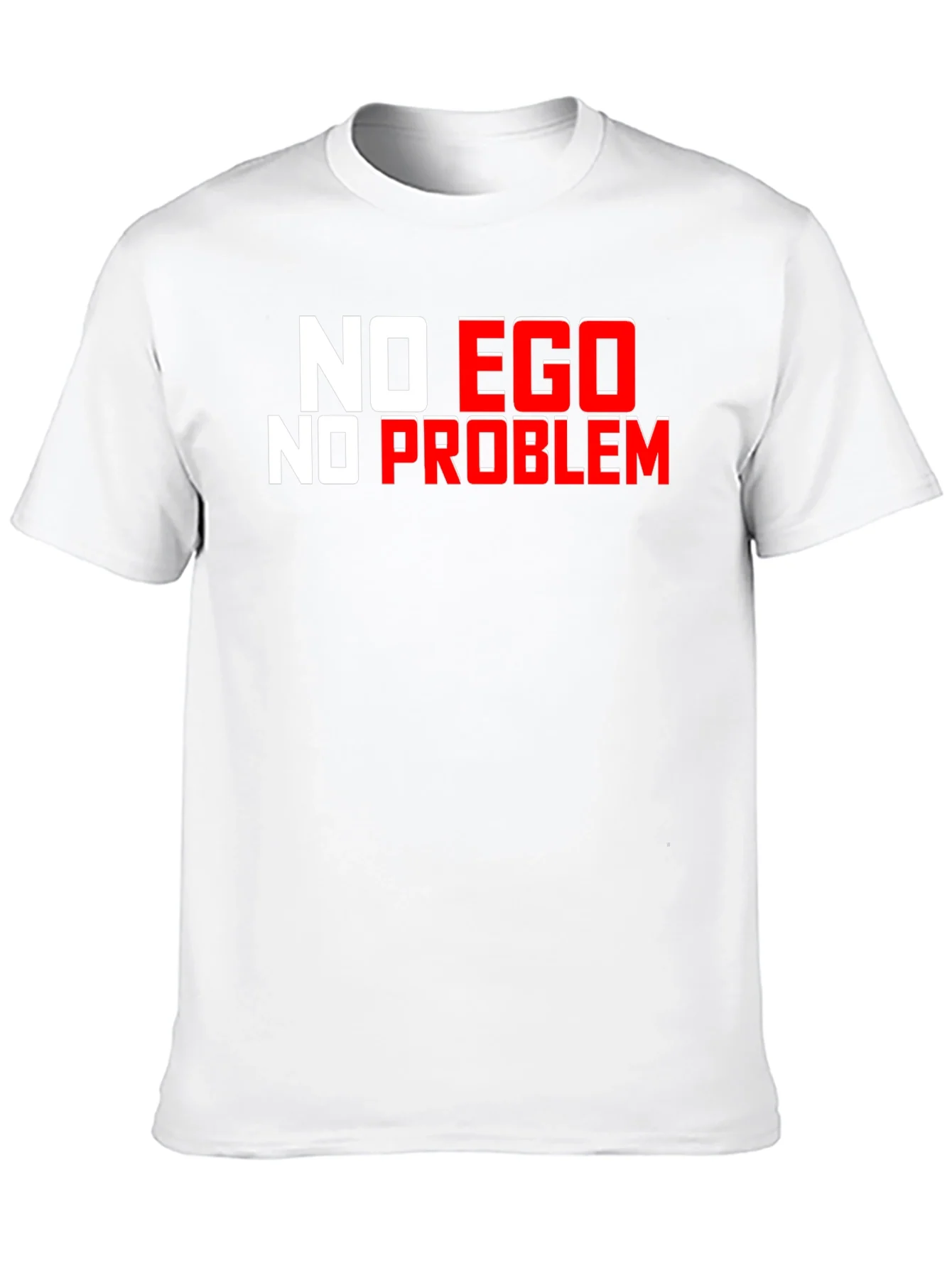 No Ego No Problem Black Graphic T-Shirt