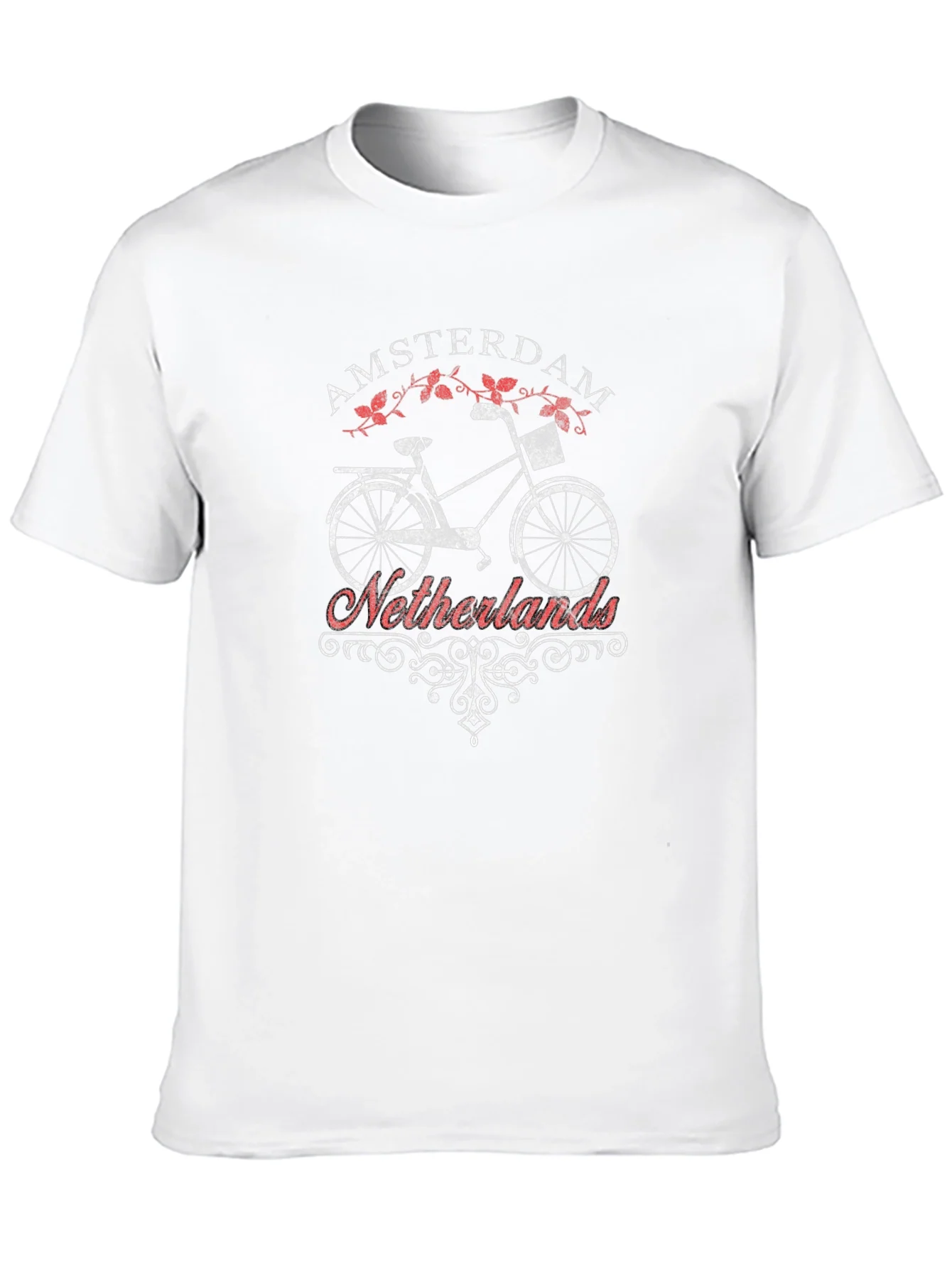 Amsterdam Netherlands Bike T-Shirt - Black