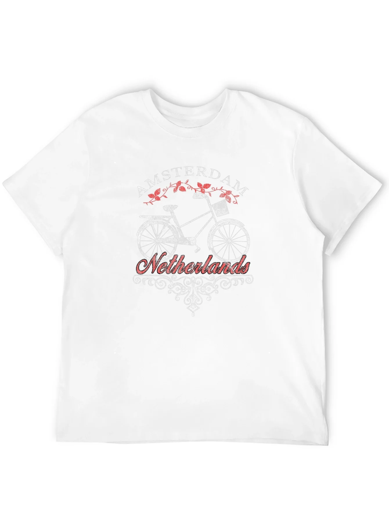 Amsterdam Netherlands Bike T-Shirt - Black