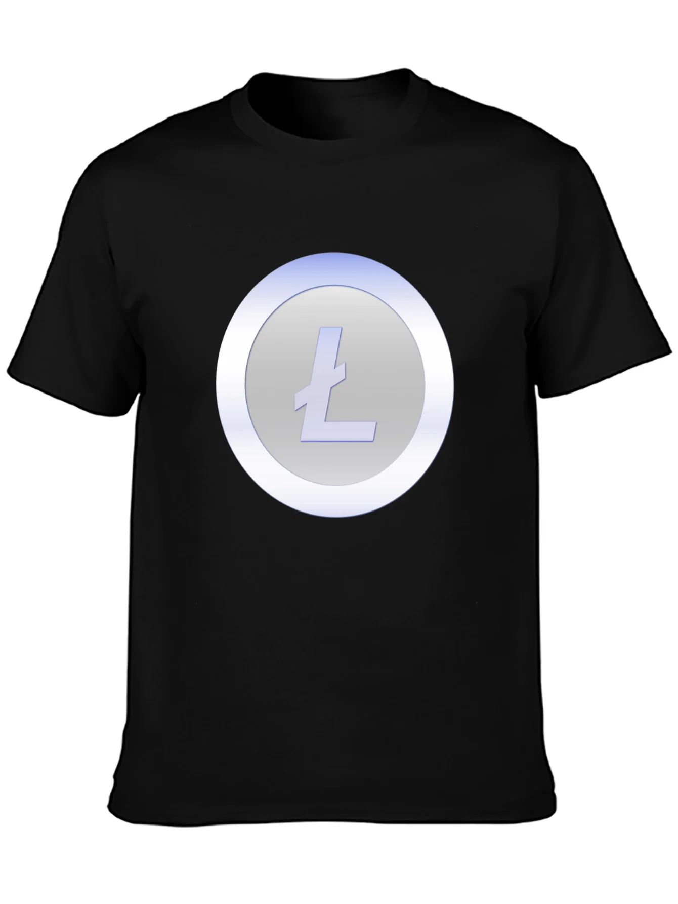 Litecoin Crypto T-Shirt - Black Crew Neck Tee