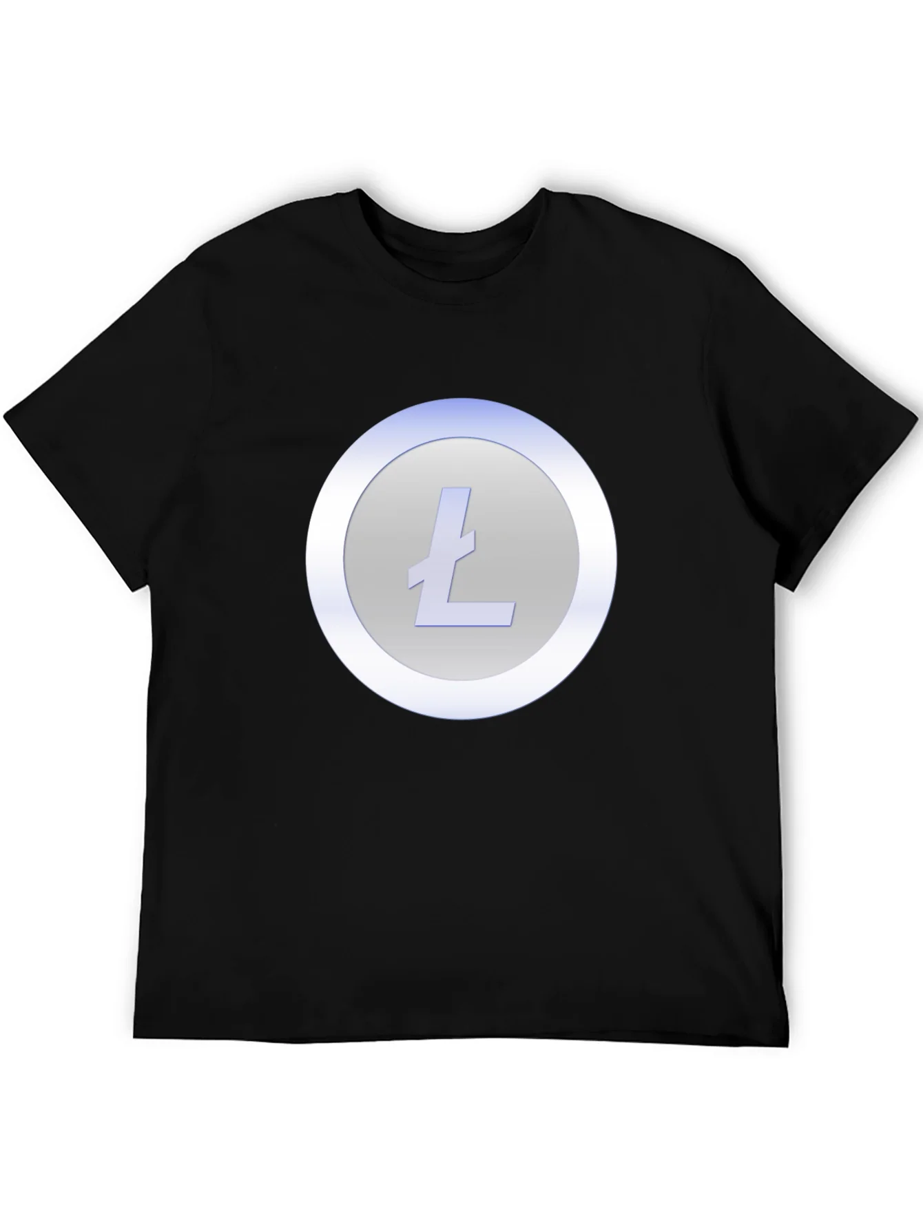 Litecoin Crypto T-Shirt - Black Crew Neck Tee