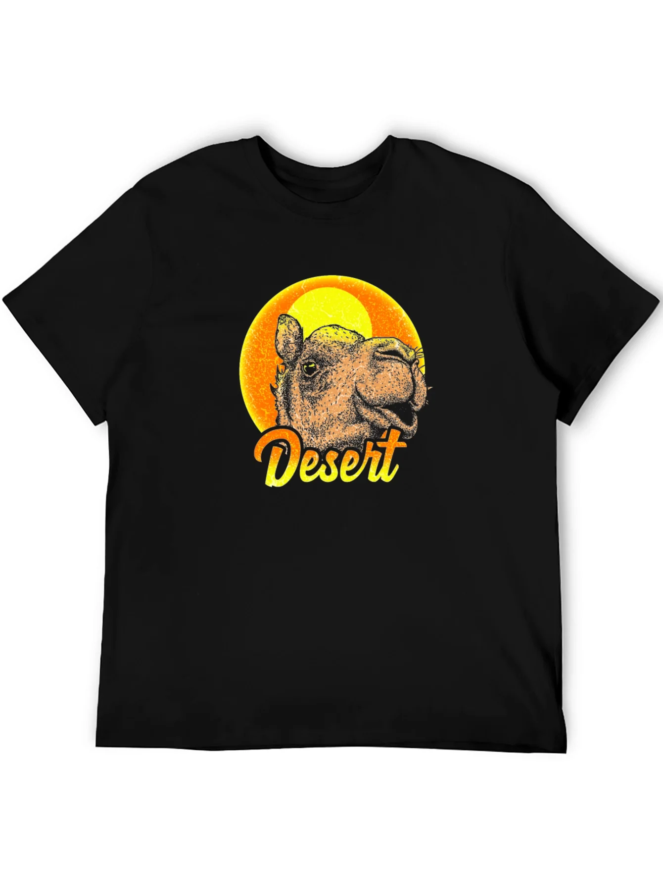 Desert Camel Graphic Tee - Mens Black T-Shirt