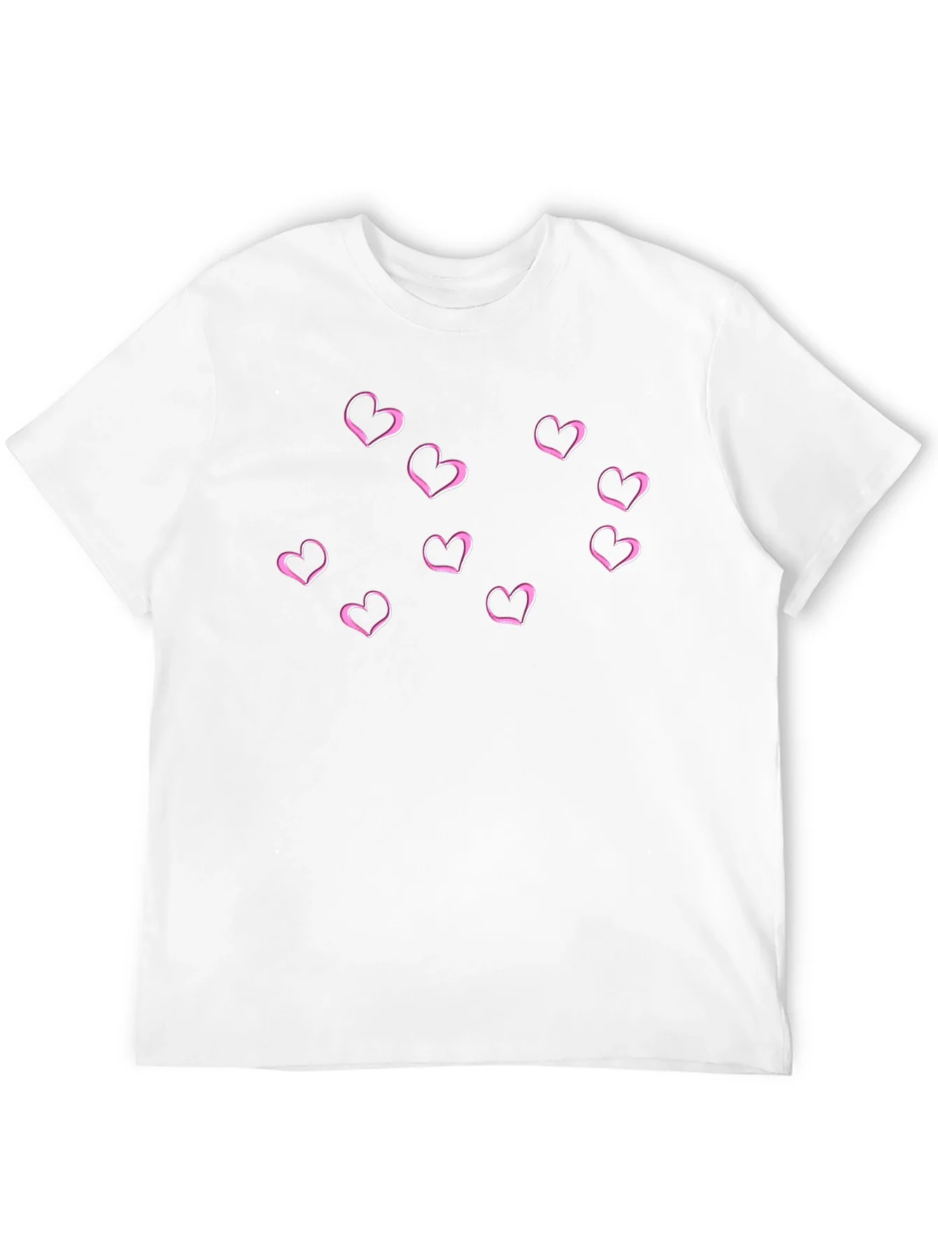 Hearts Graphic Mens Black T-Shirt