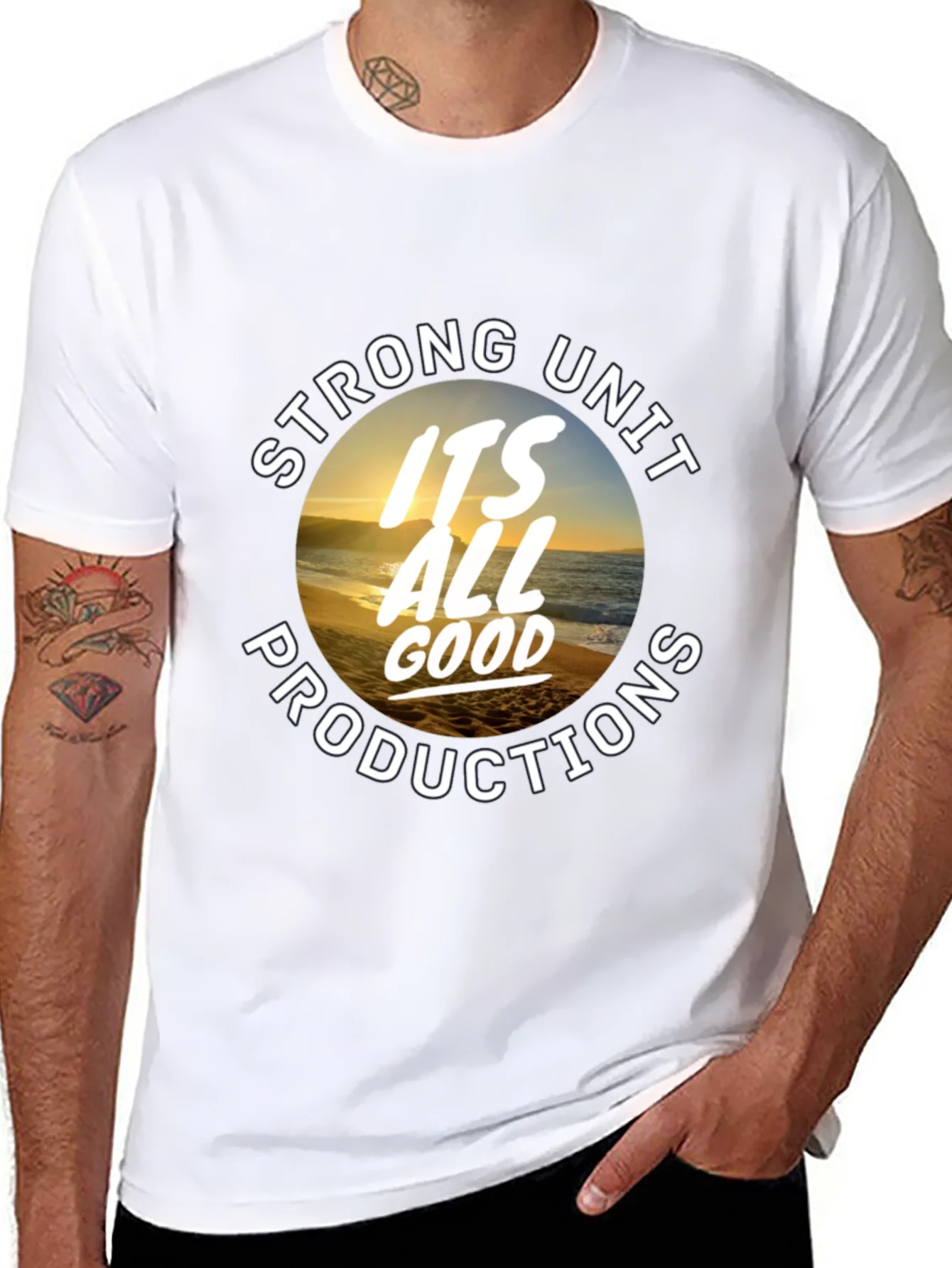 Strong Unit Productions Black Graphic Tee