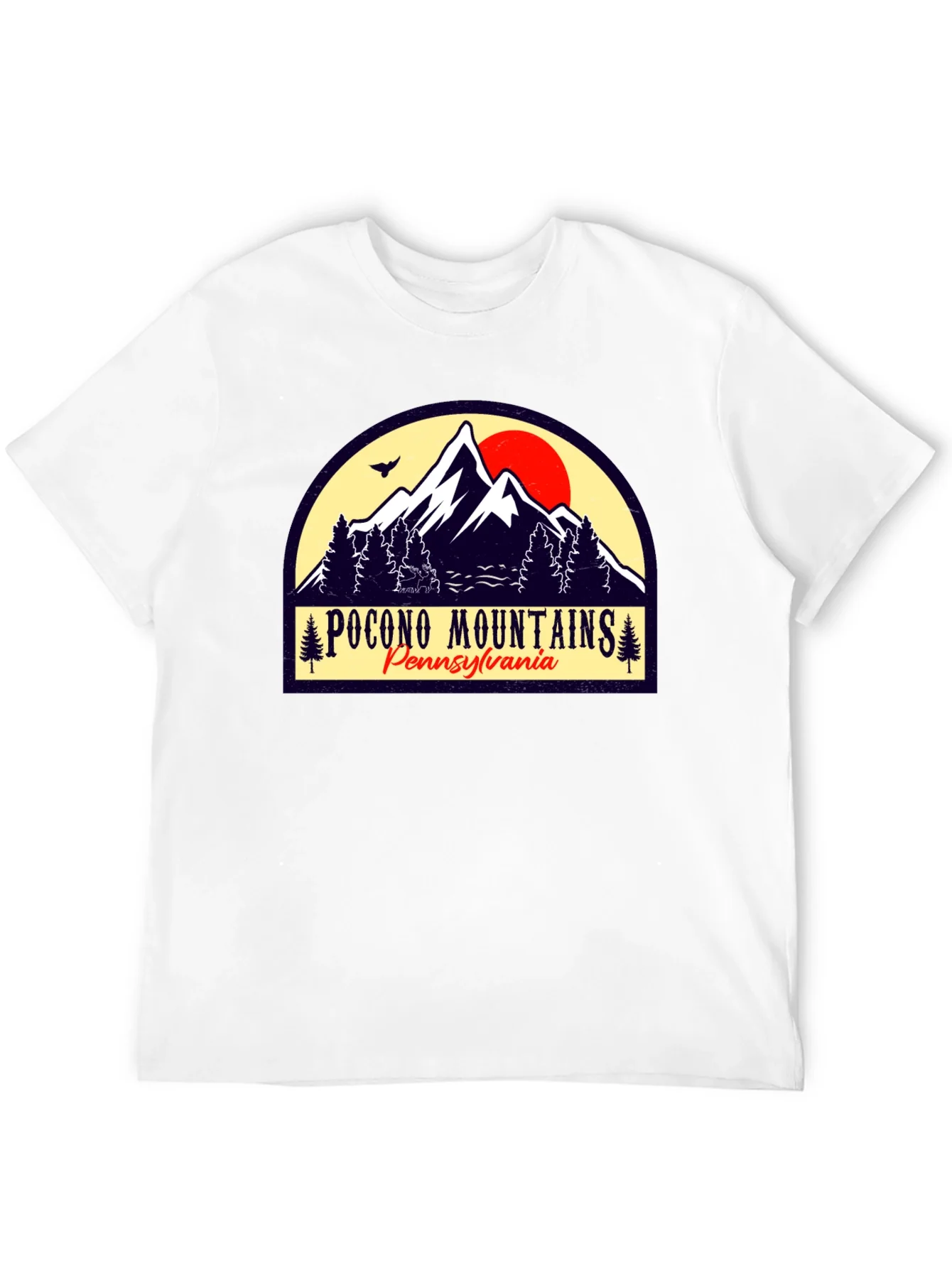 Pocono Mountains Black Graphic T-Shirt