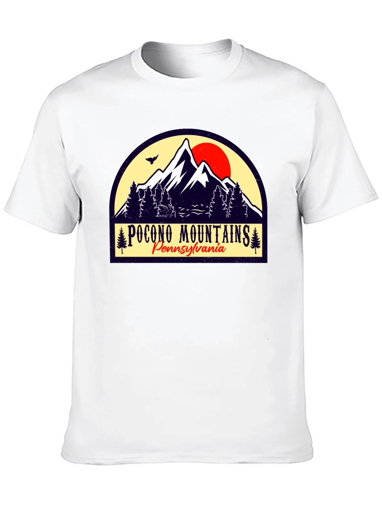 Pocono Mountains Black Graphic T-Shirt