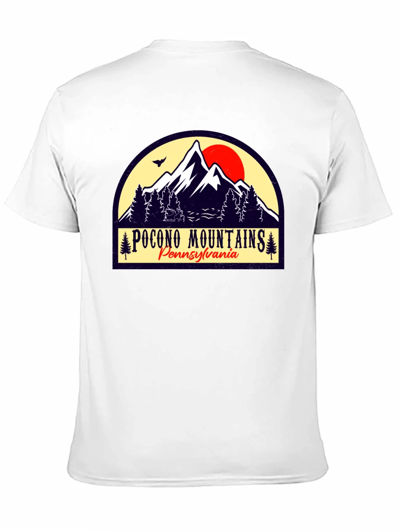 Pocono Mountains Black Graphic T-Shirt