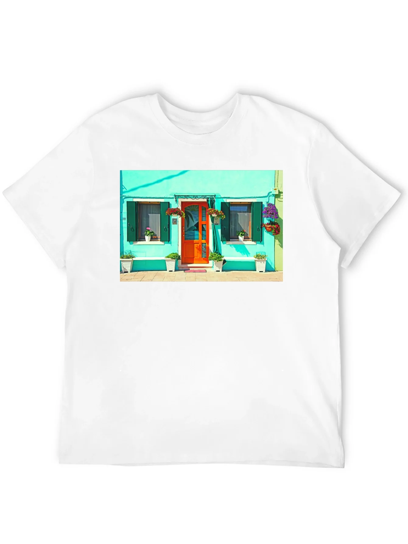 Colorful House Graphic T-Shirt