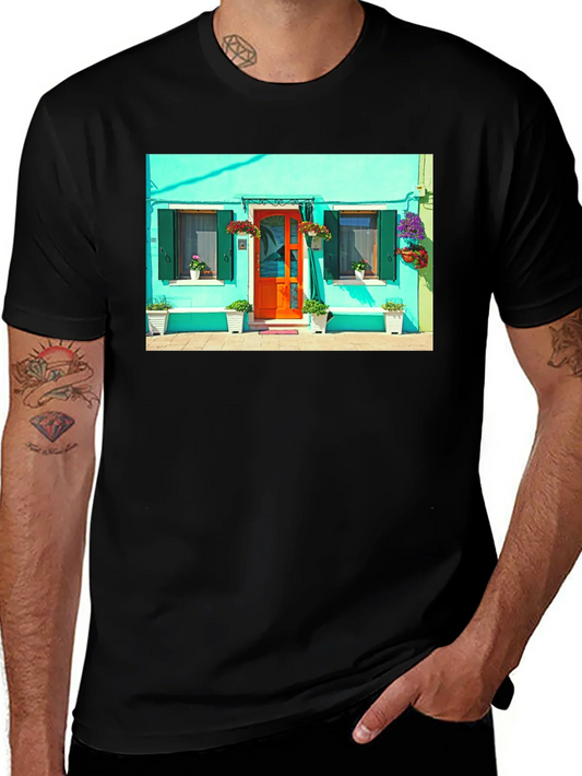 Colorful House Graphic T-Shirt
