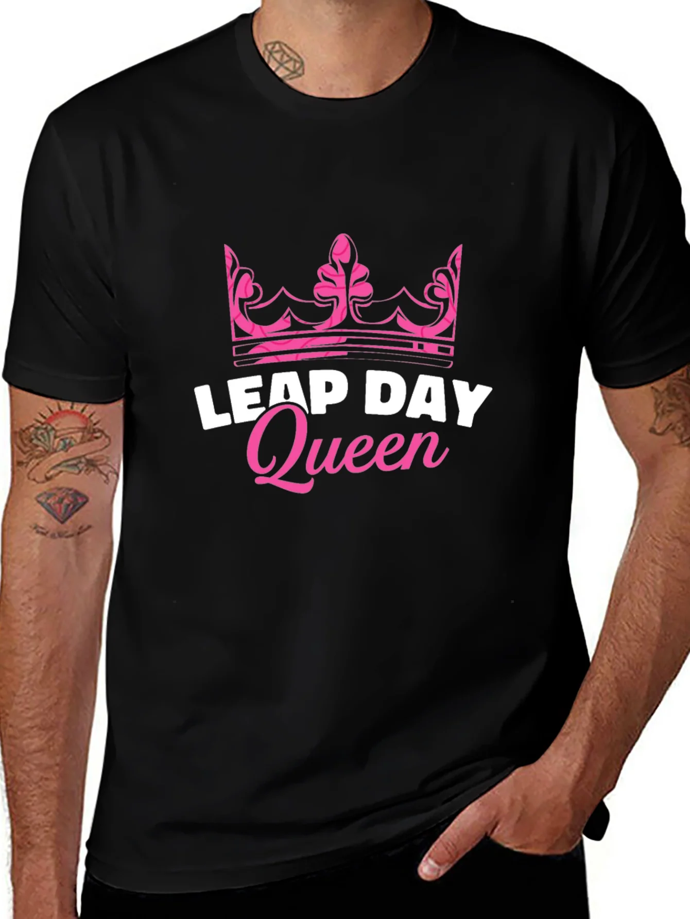 Leap Day Queen Black T-Shirt