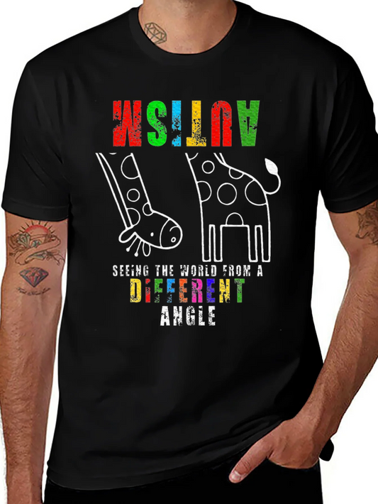 Autism Awareness Giraffe T-Shirt - See the World Differently