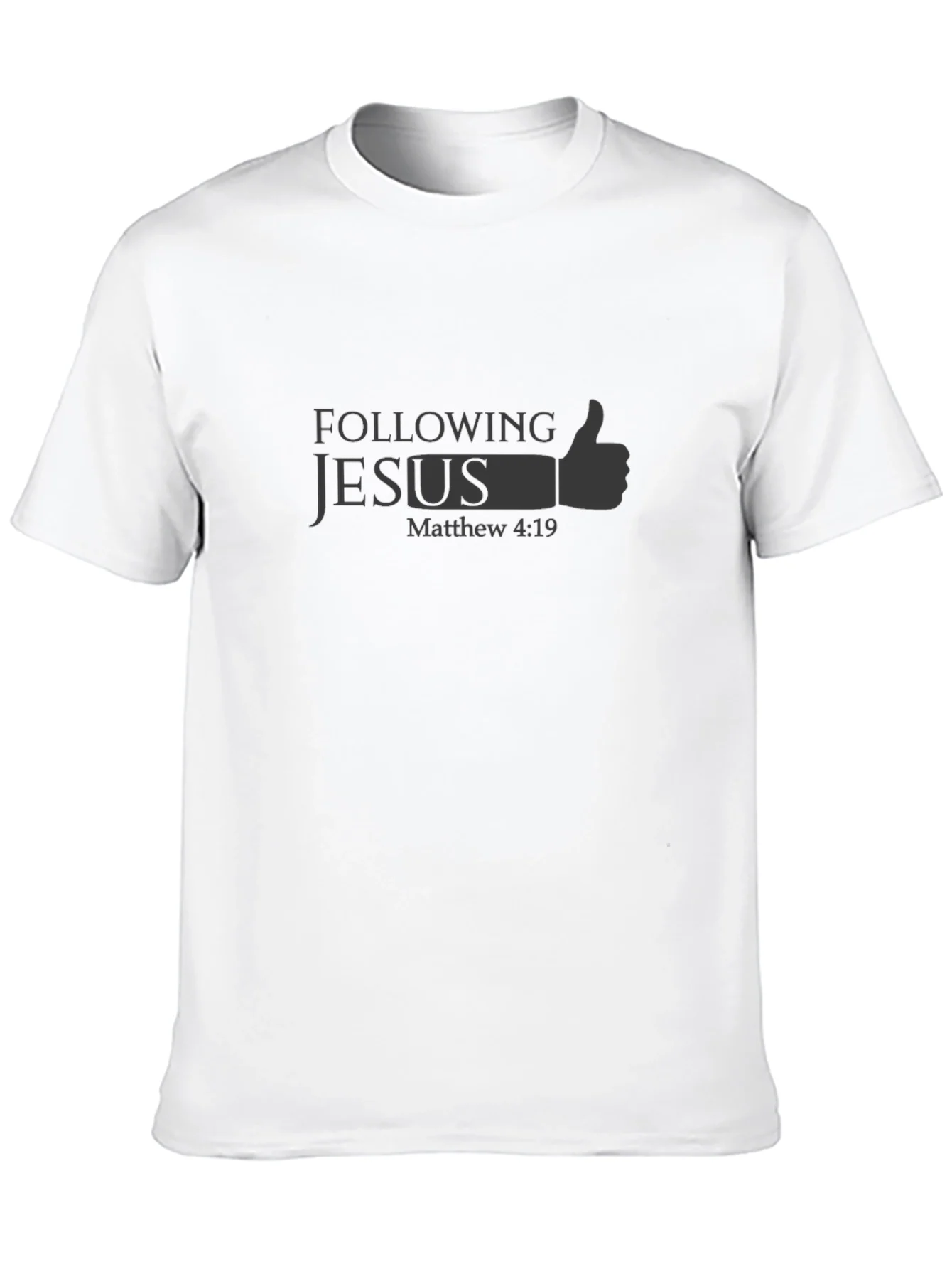 Following Jesus T-Shirt - Matthew 4:19 Religious Graphic Tee