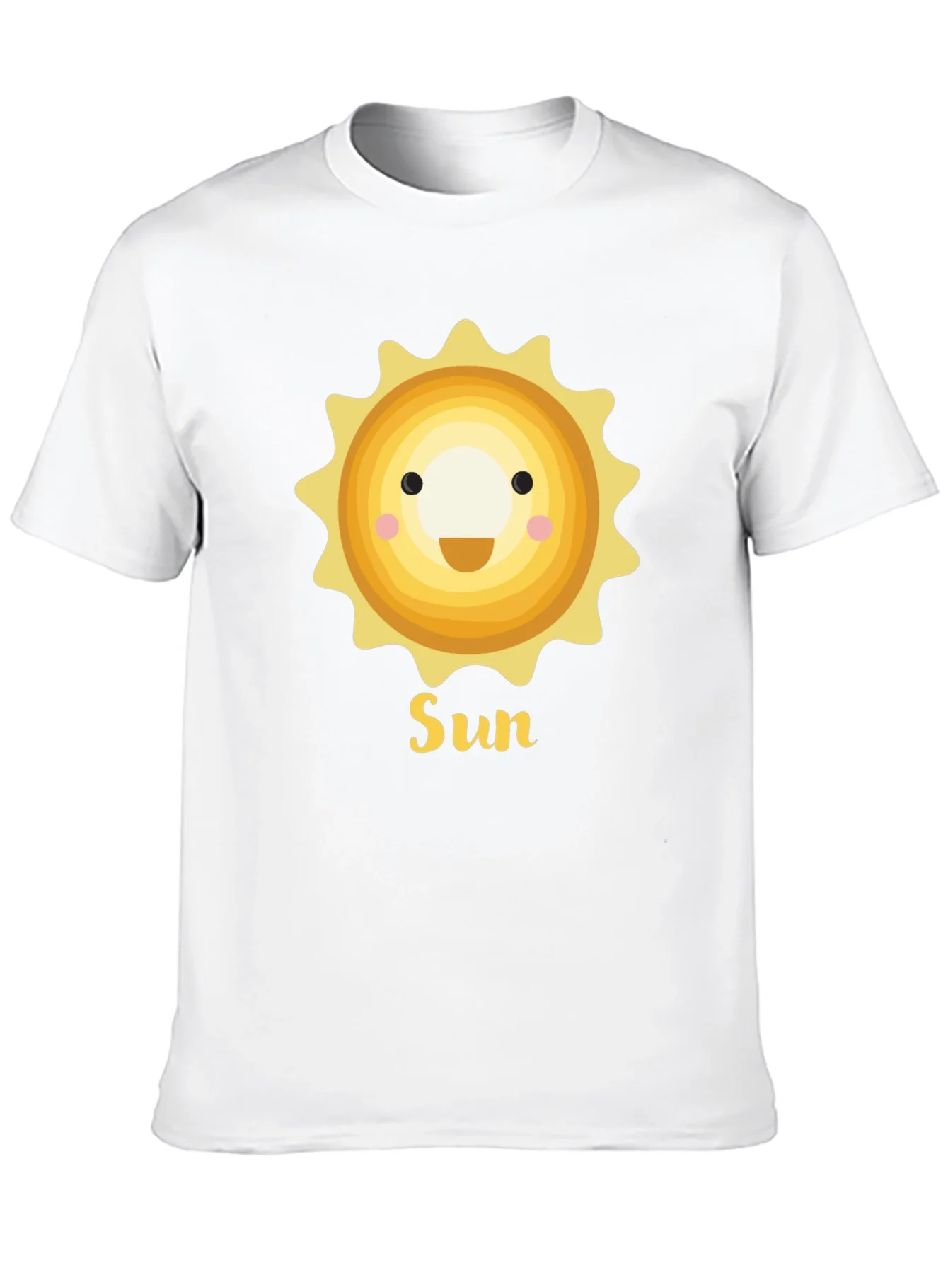 Smiling Sun Graphic T-Shirt - Black Crew Neck