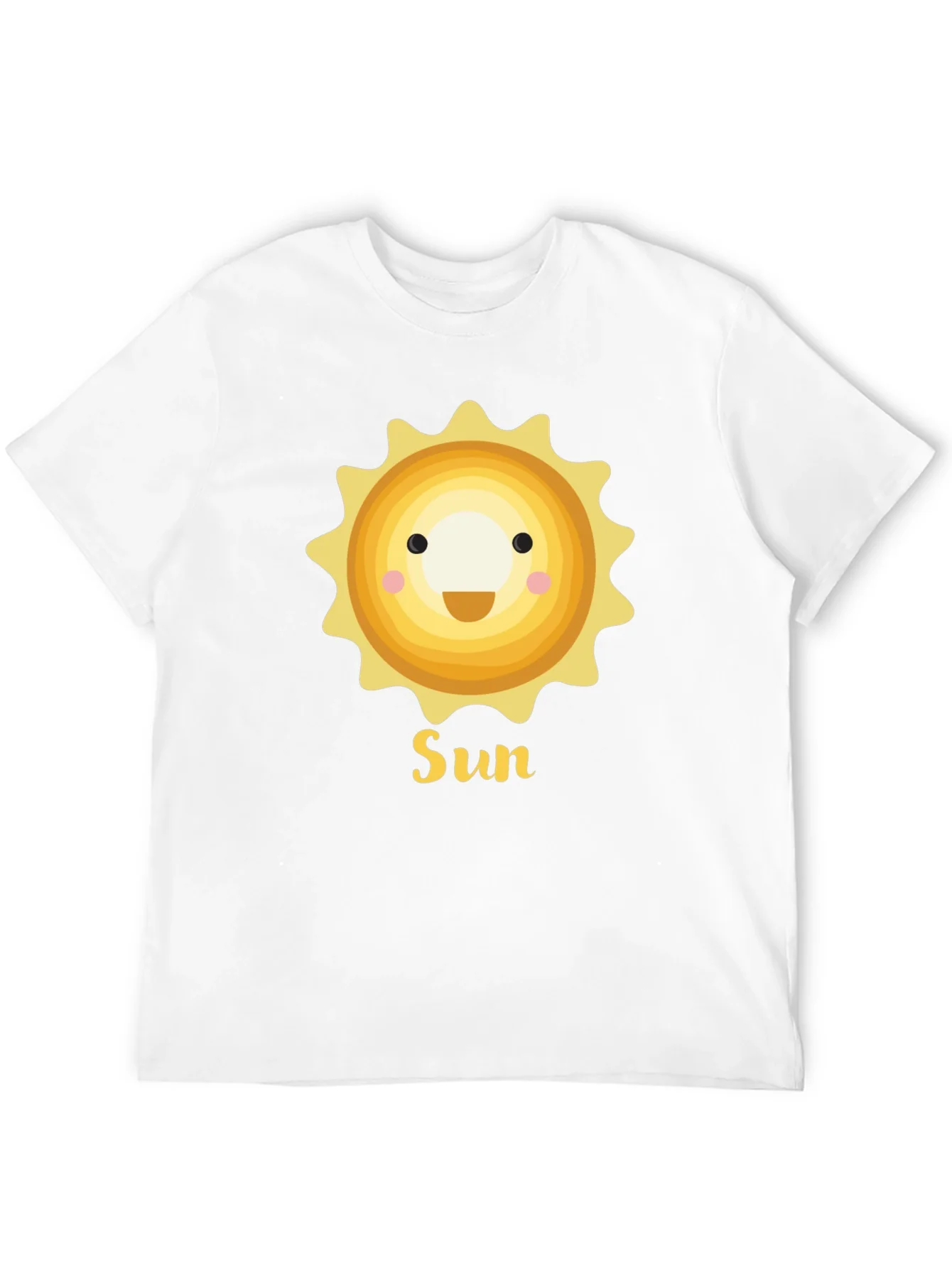 Smiling Sun Graphic T-Shirt - Black Crew Neck